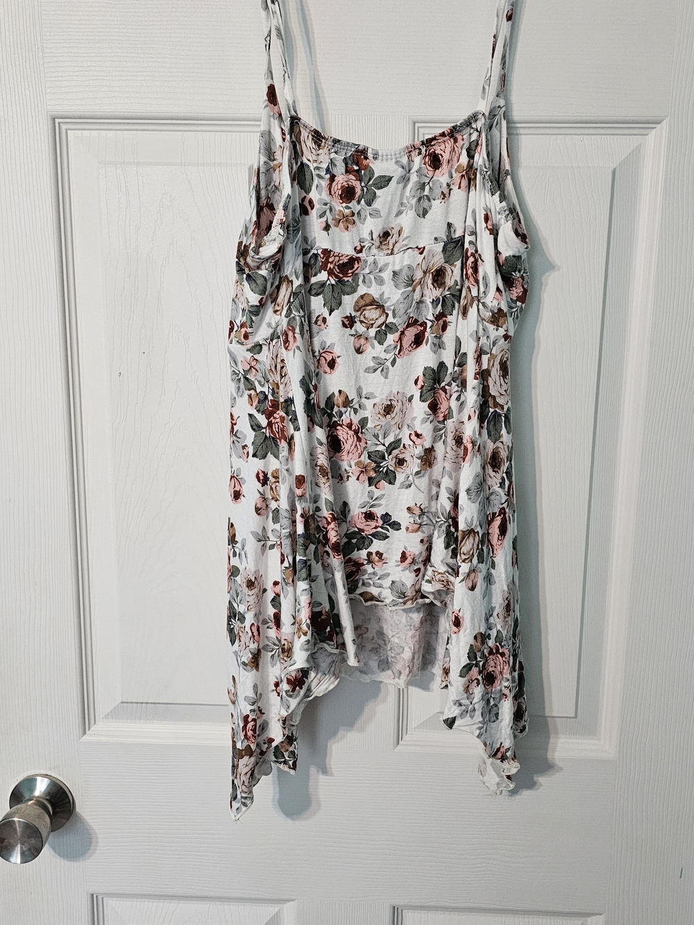 Rue21 White Floral Cowl Neck Spaghetti Strap Tank - Picture 3 of 3